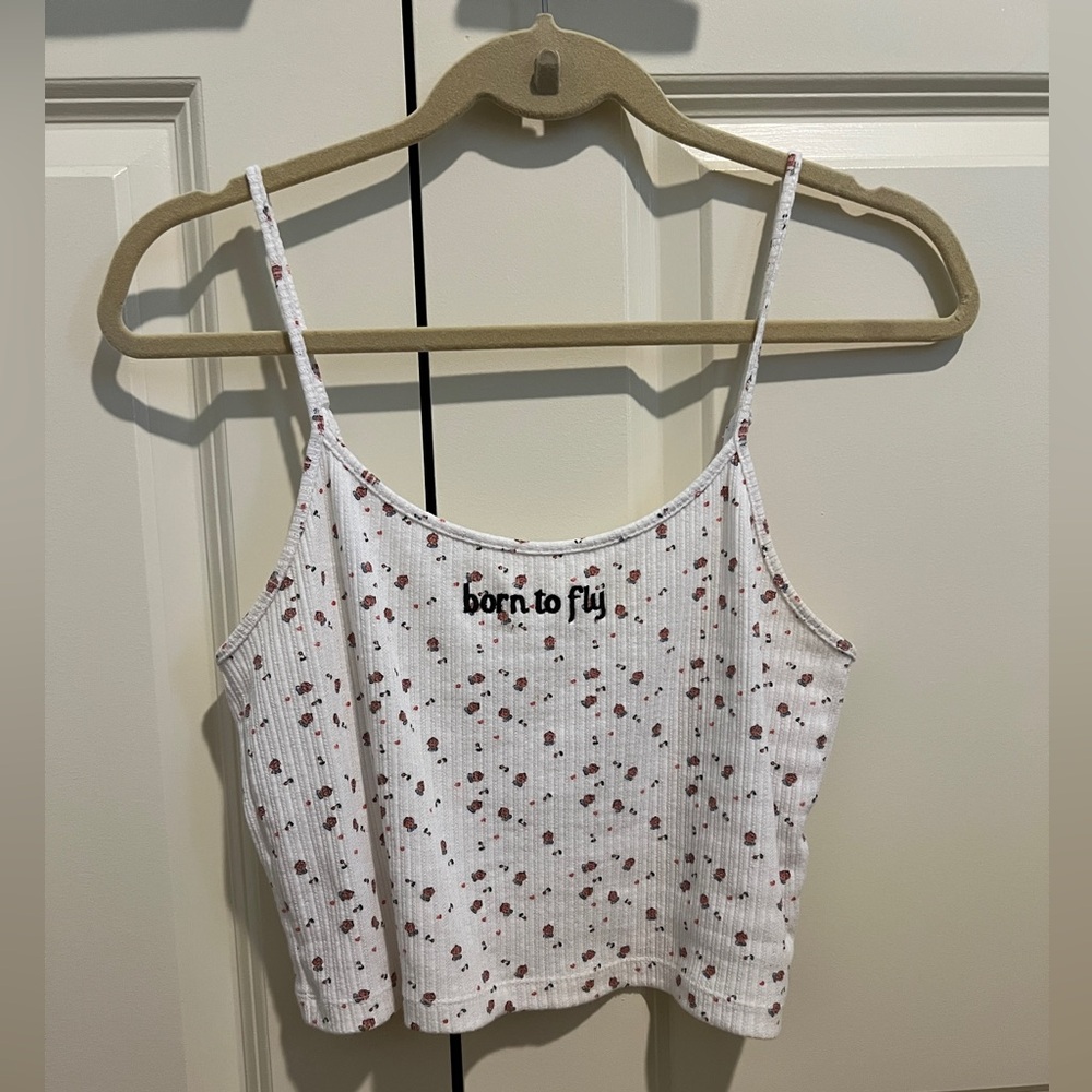 forever 21 born to fly flower tank